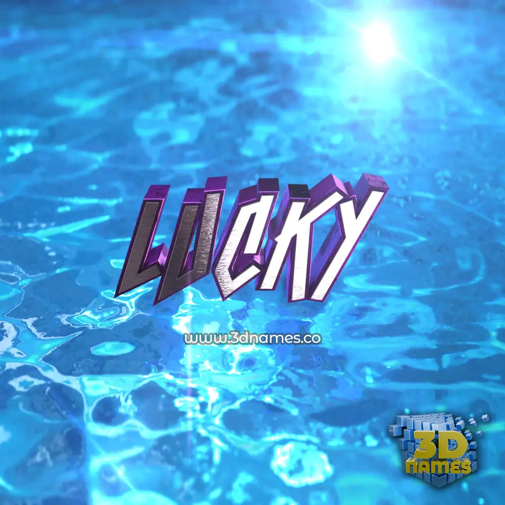 lucky in Water 2015 style - 3D name wallpaper