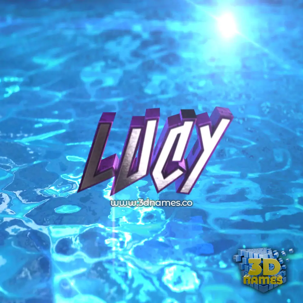 lucy in Water 2015 style - 3D name wallpaper