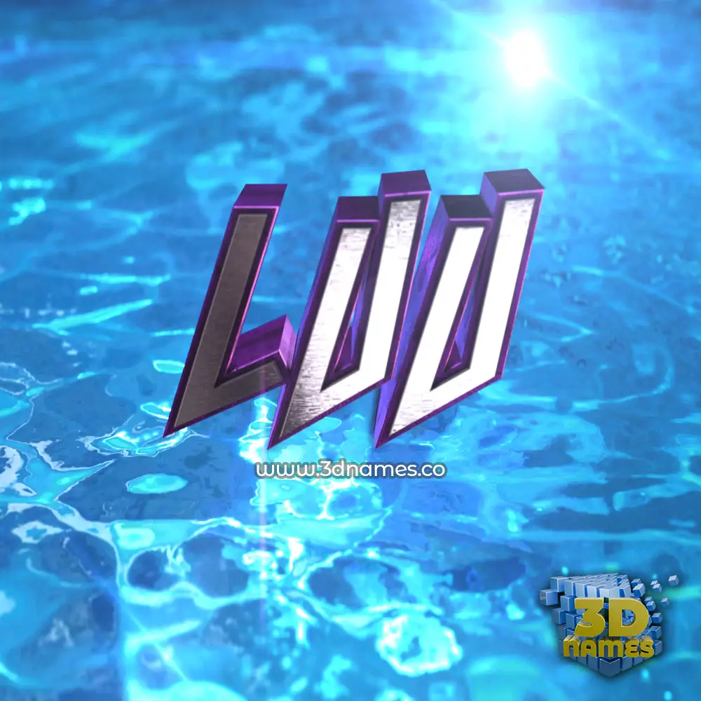 luu in Water 2015 style - 3D name wallpaper