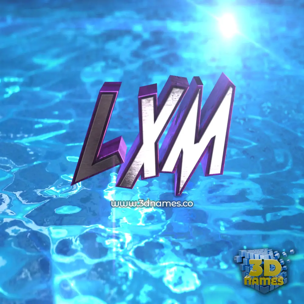 lxm in Water 2015 style - 3D name wallpaper