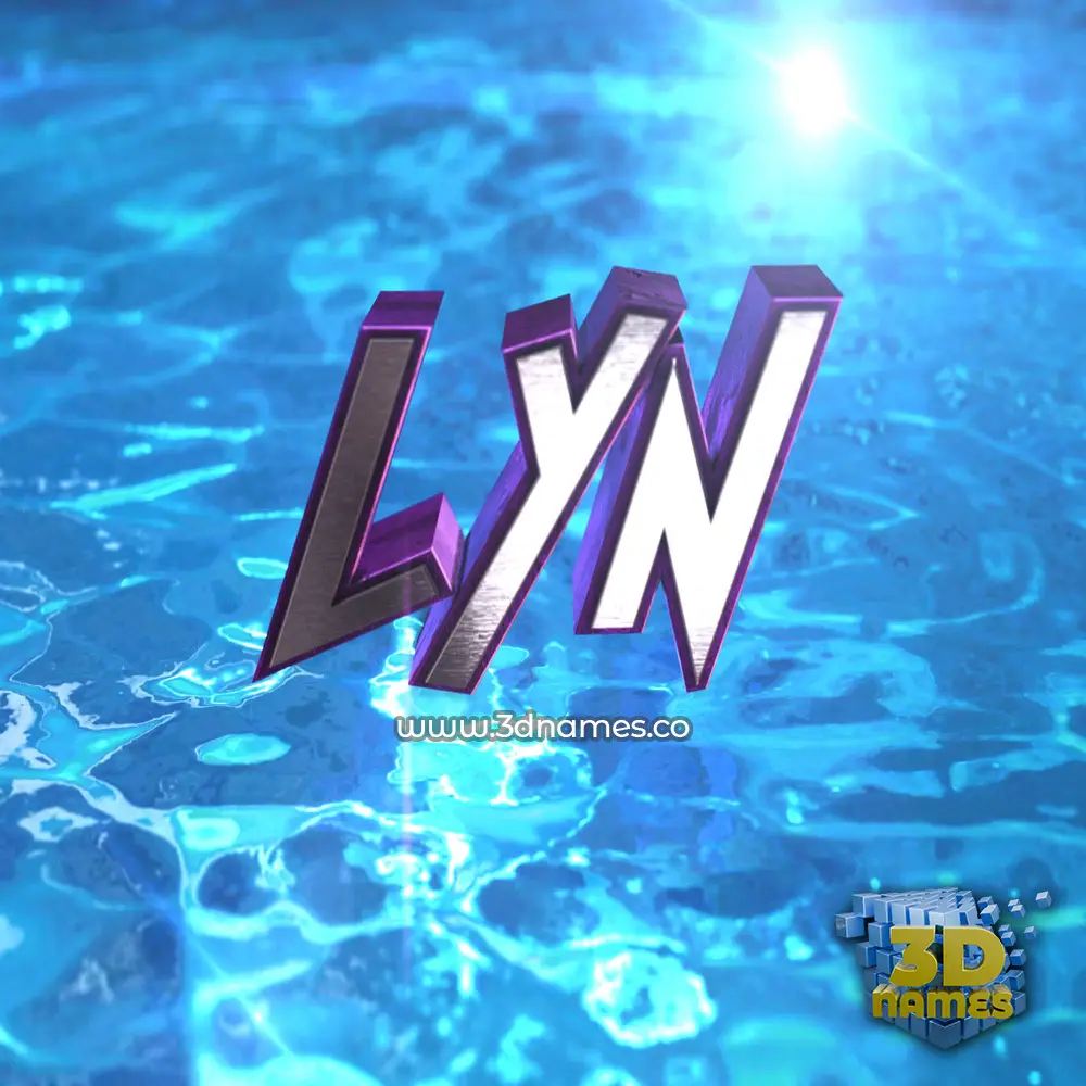 lyn in Water 2015 style - 3D name wallpaper