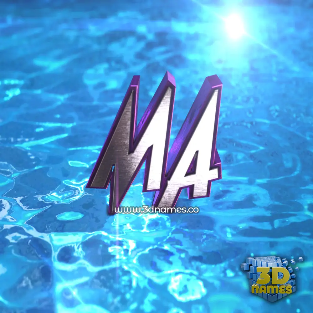ma in Water 2015 style - 3D name wallpaper