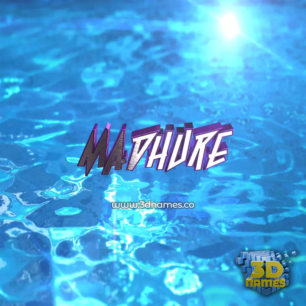 madhure in Water 2015 style - 3D name wallpaper