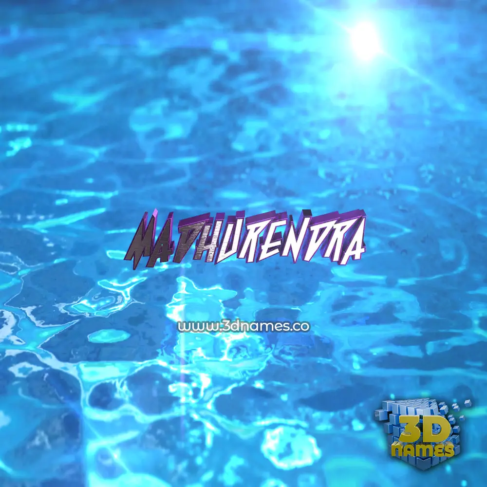 madhurendra in Water 2015 style - 3D name wallpaper