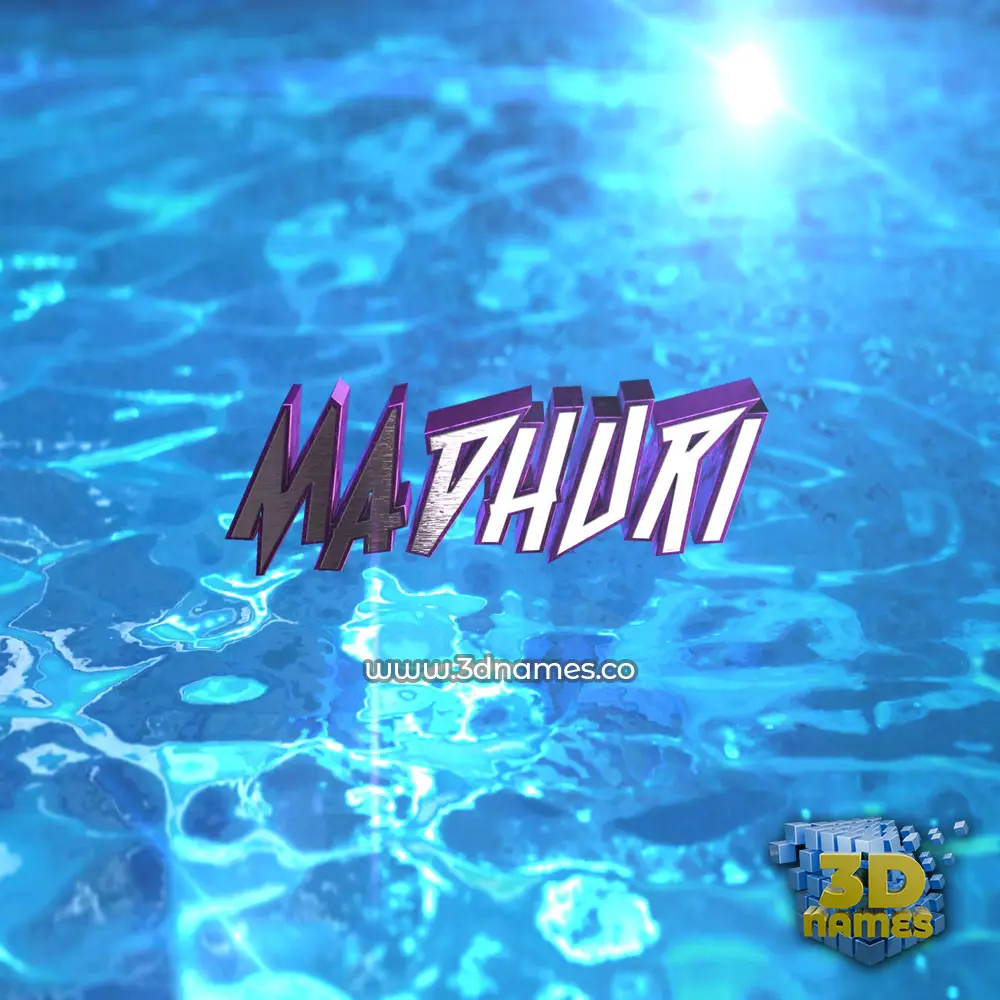 madhuri in Water 2015 style - 3D name wallpaper