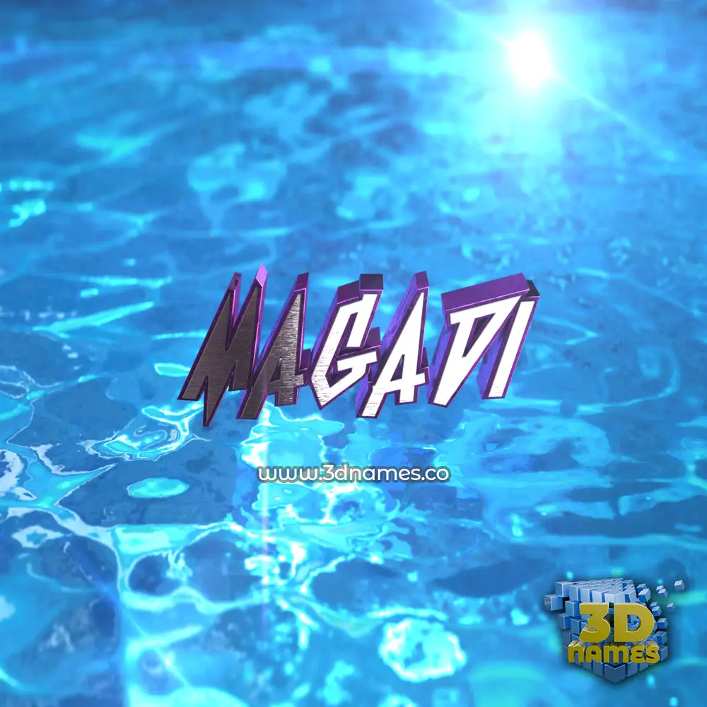 magadi in Water 2015 style - 3D name wallpaper