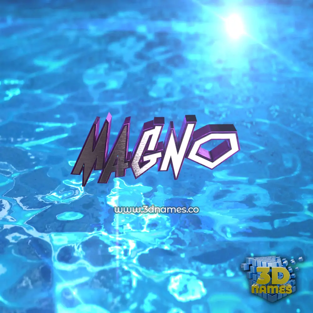 magno in Water 2015 style - 3D name wallpaper