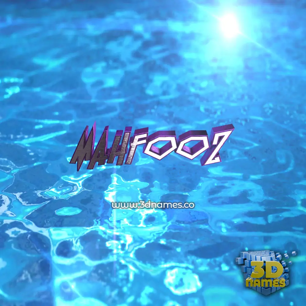 mahfooz in Water 2015 style - 3D name wallpaper