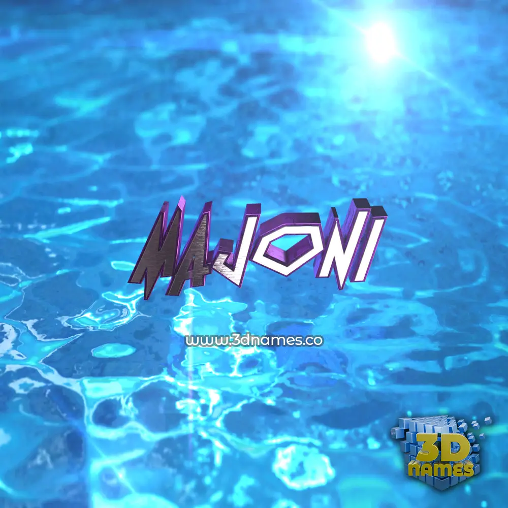 majoni in Water 2015 style - 3D name wallpaper