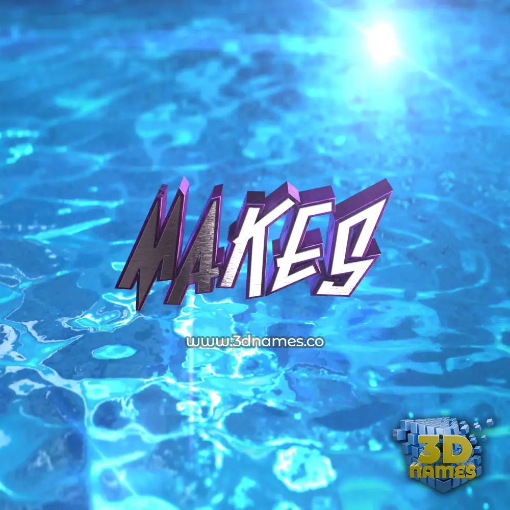 makes in Water 2015 style - 3D name wallpaper