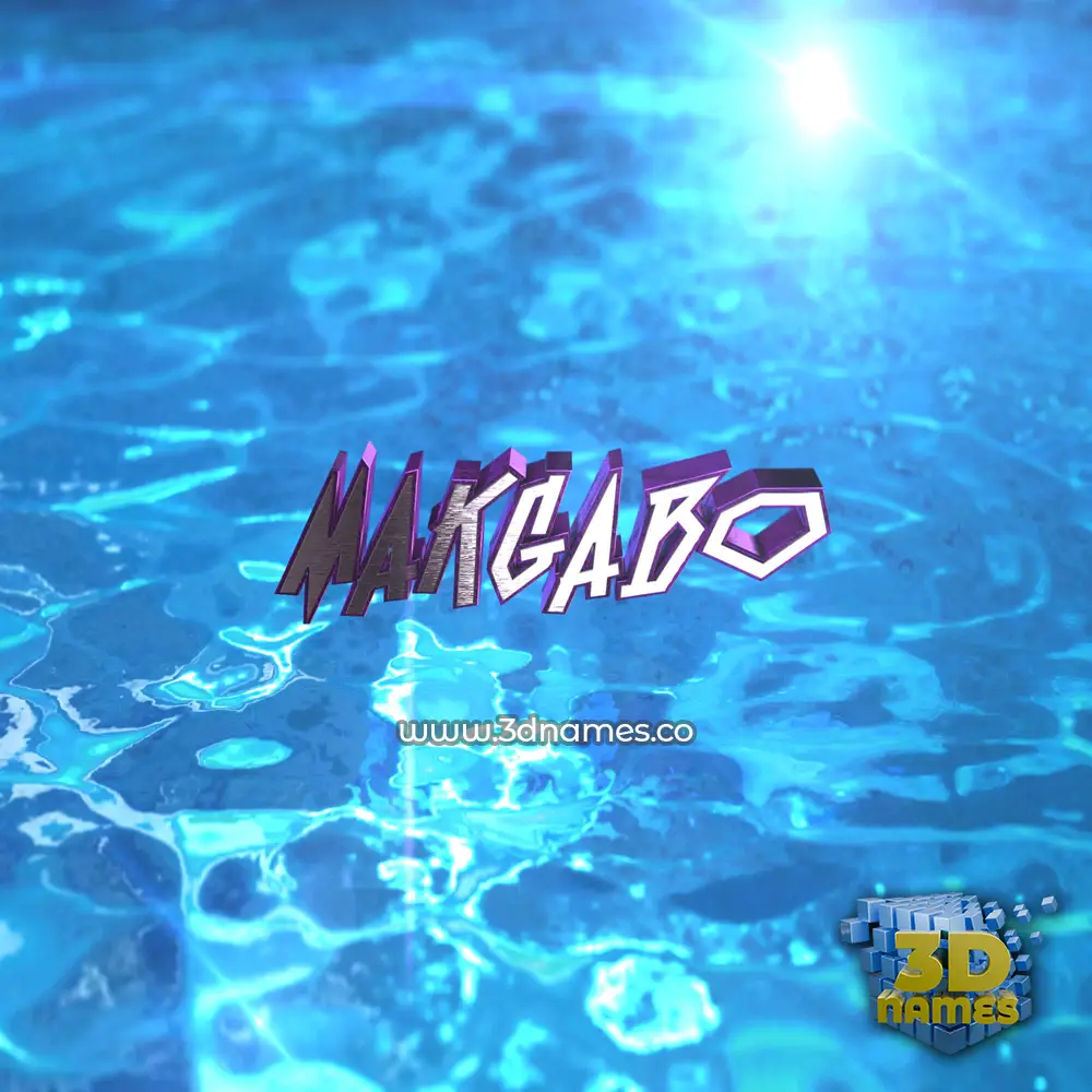 makgabo in Water 2015 style - 3D name wallpaper