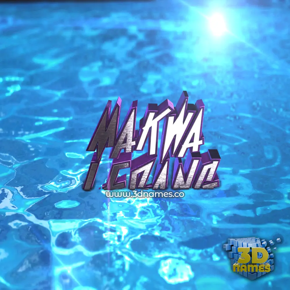 makwa lesang in Water 2015 style - 3D name wallpaper