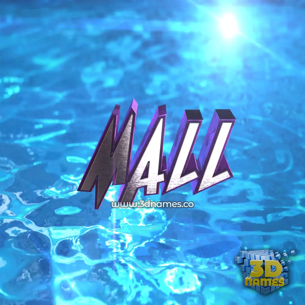 mall in Water 2015 style - 3D name wallpaper