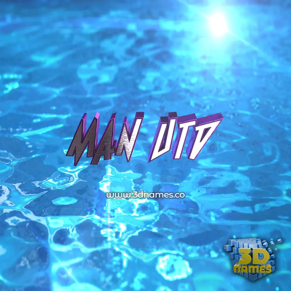 man utd in Water 2015 style - 3D name wallpaper