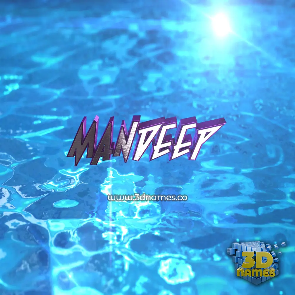 mandeep in Water 2015 style - 3D name wallpaper
