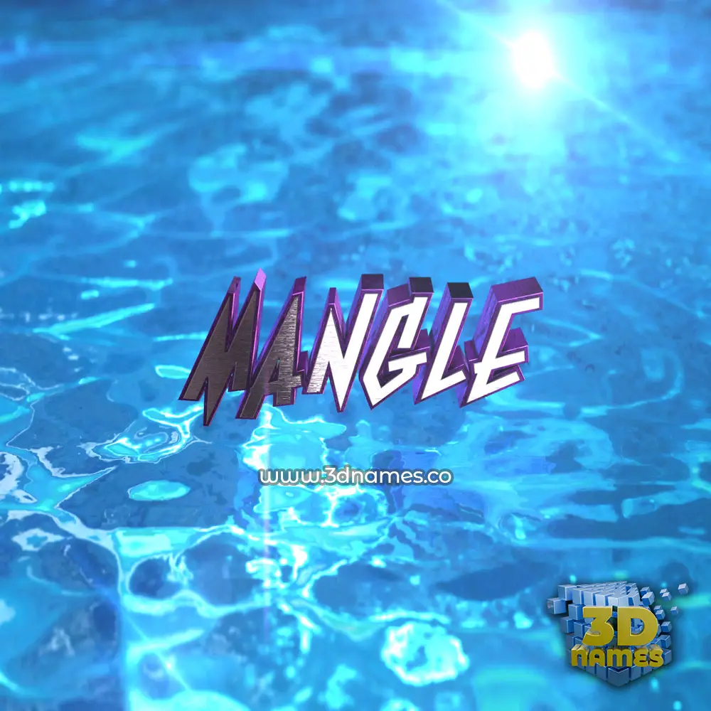 mangle in Water 2015 style - 3D name wallpaper