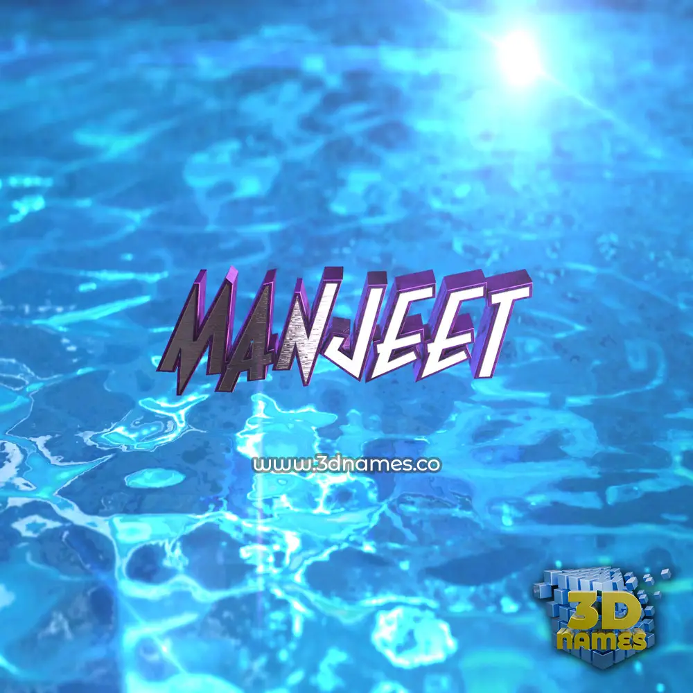 manjeet in Water 2015 style - 3D name wallpaper