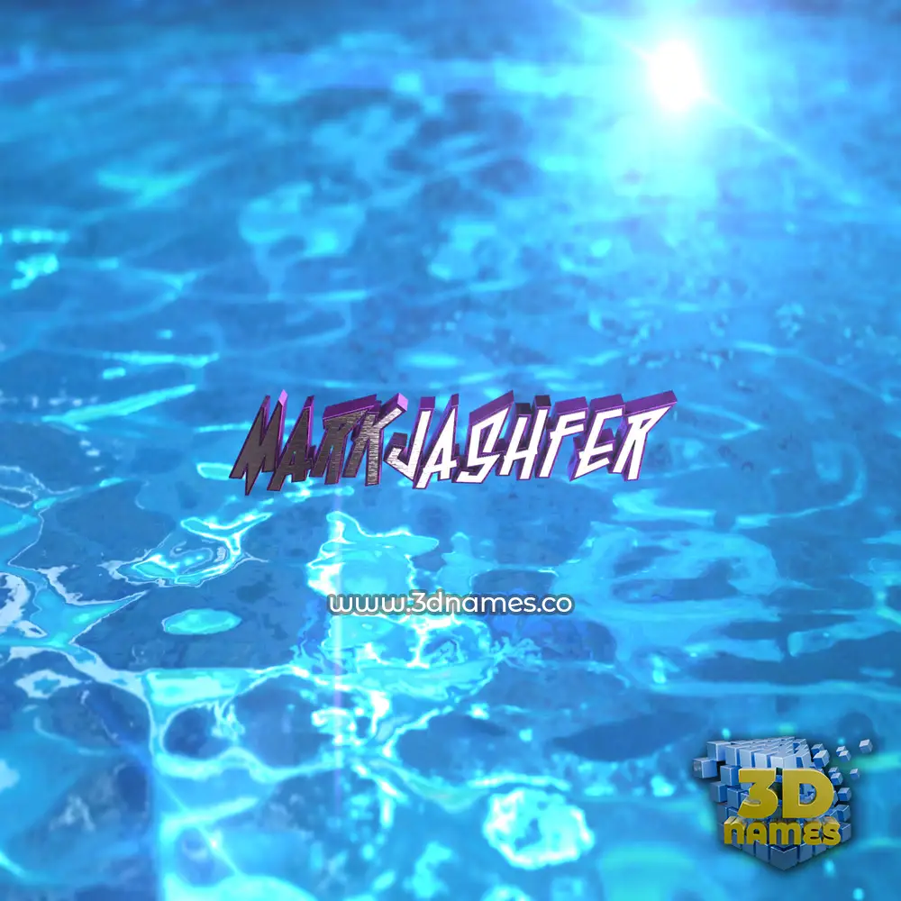 markjashfer in Water 2015 style - 3D name wallpaper