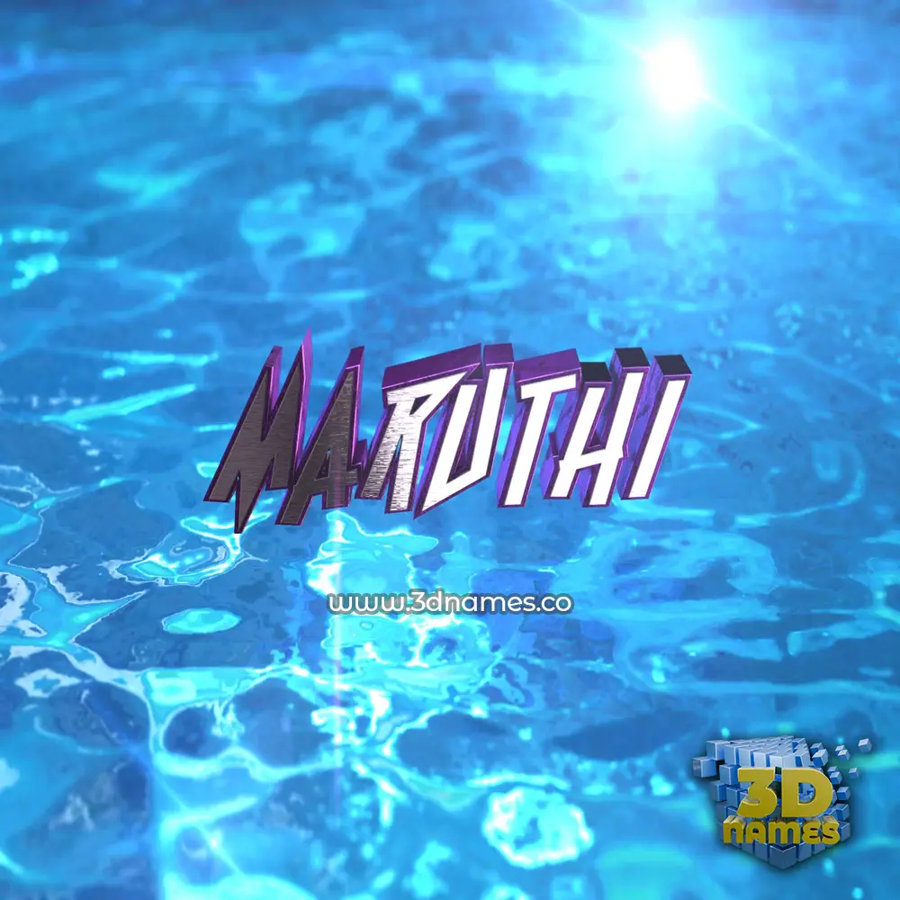 maruthi in Water 2015 style - 3D name wallpaper