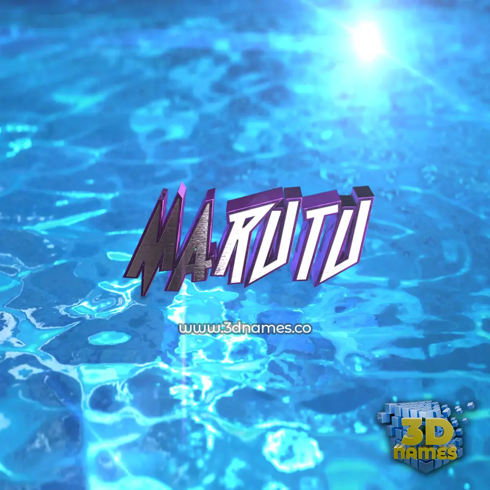 marutu in Water 2015 style - 3D name wallpaper