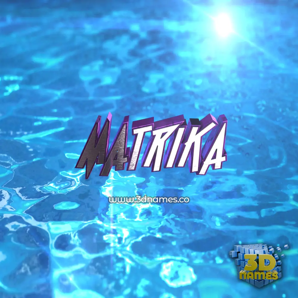 matrika in Water 2015 style - 3D name wallpaper