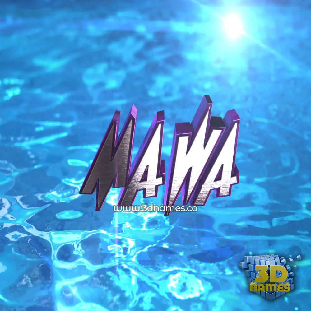 mawa in Water 2015 style - 3D name wallpaper