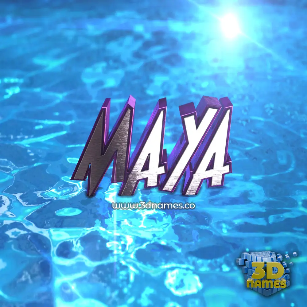 maya in Water 2015 style - 3D name wallpaper