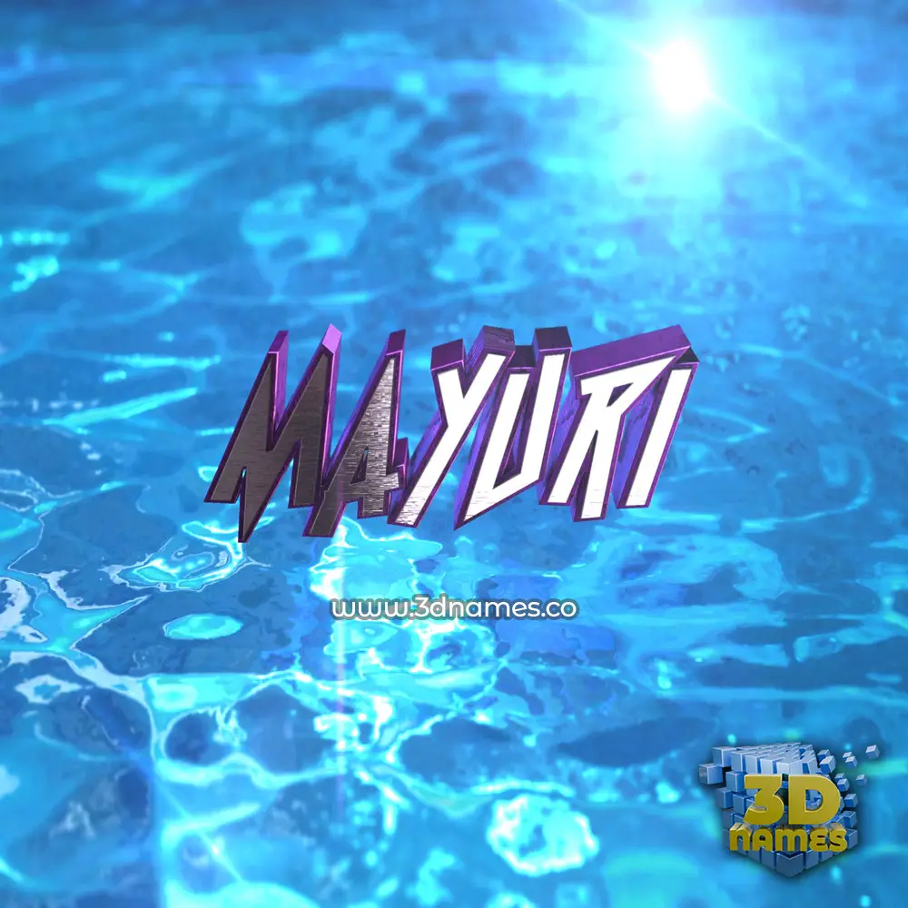 mayuri in Water 2015 style - 3D name wallpaper