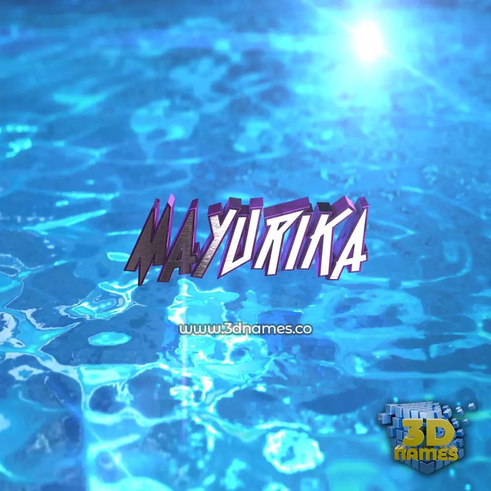 mayurika in Water 2015 style - 3D name wallpaper