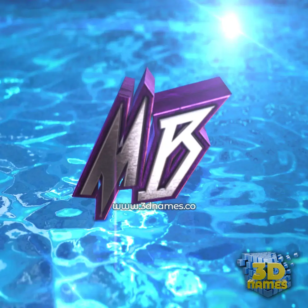mb in Water 2015 style - 3D name wallpaper
