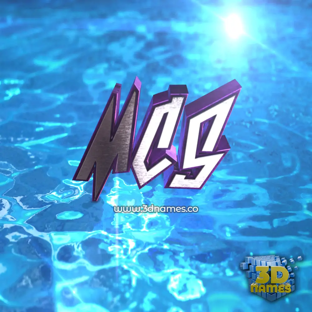 mcs in Water 2015 style - 3D name wallpaper