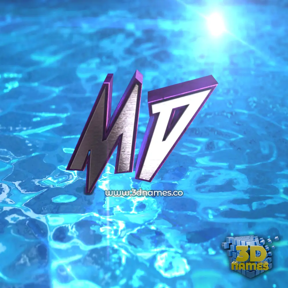 md in Water 2015 style - 3D name wallpaper