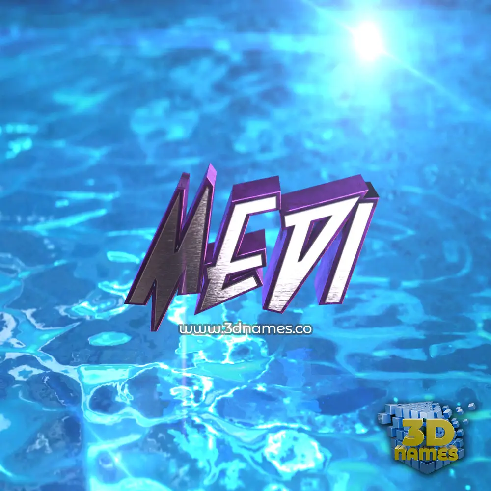 medi in Water 2015 style - 3D name wallpaper