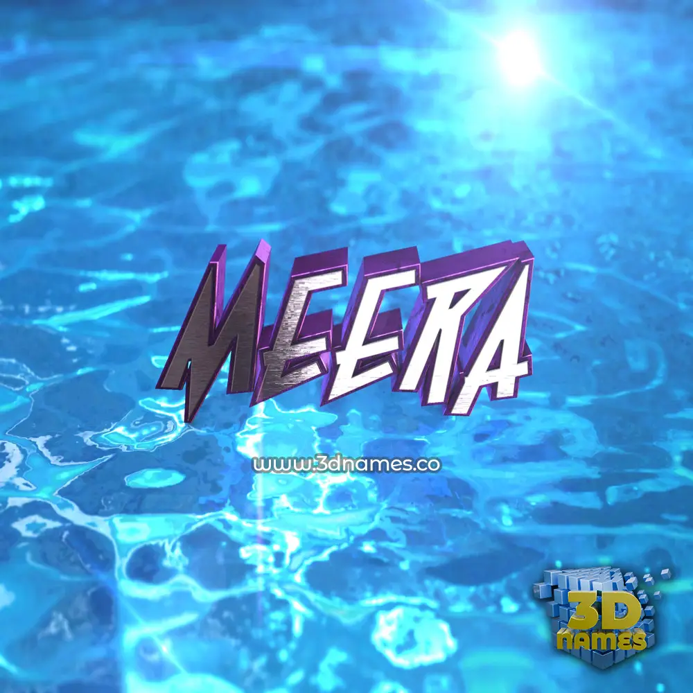 meera in Water 2015 style - 3D name wallpaper