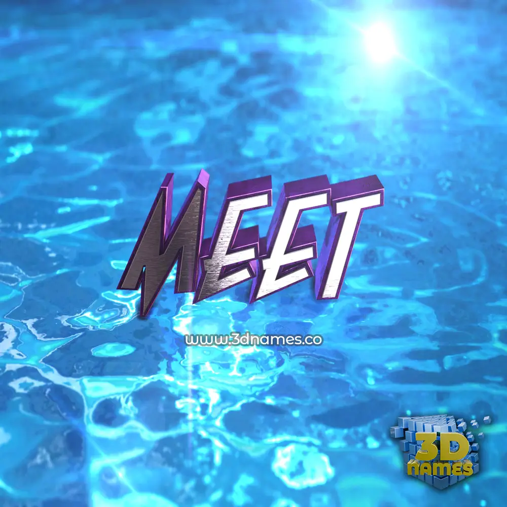 meet in Water 2015 style - 3D name wallpaper