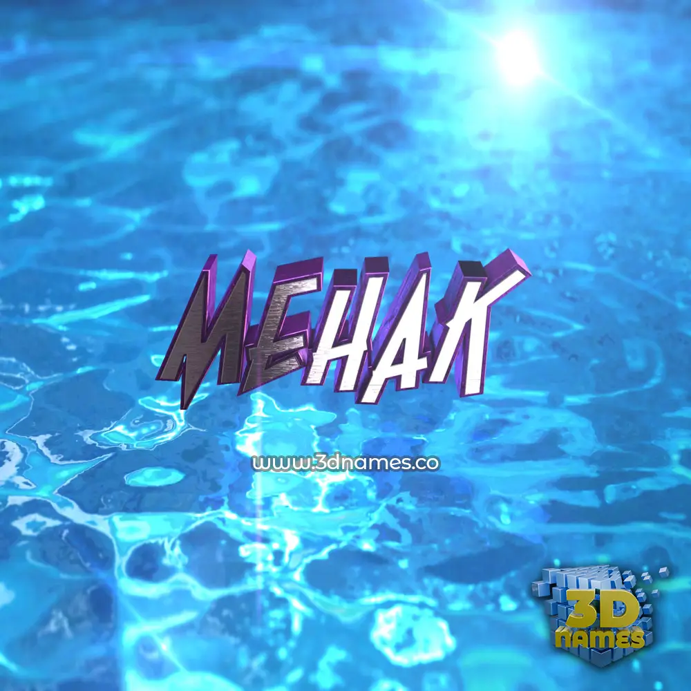 mehak in Water 2015 style - 3D name wallpaper