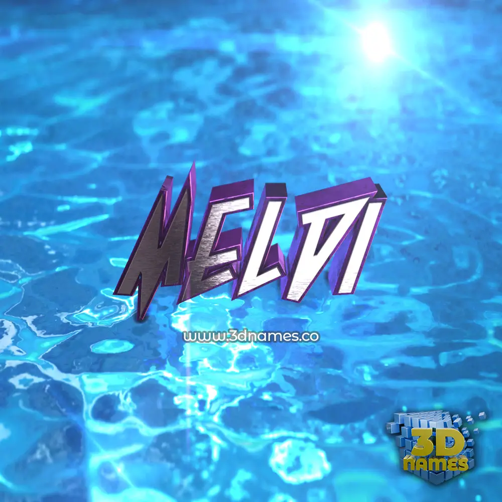 meldi in Water 2015 style - 3D name wallpaper