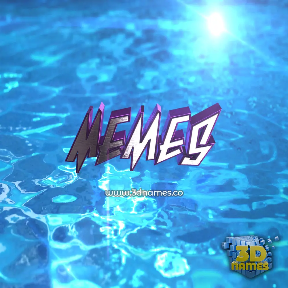 memes in Water 2015 style - 3D name wallpaper