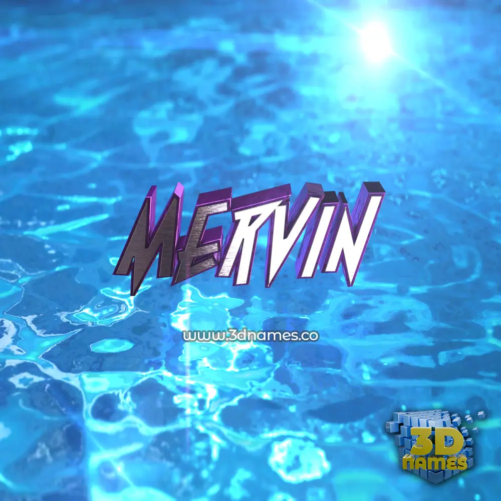 mervin in Water 2015 style - 3D name wallpaper