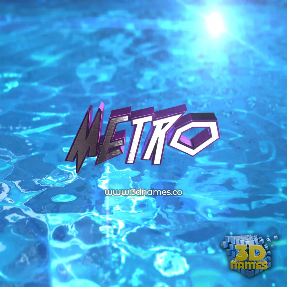 metro in Water 2015 style - 3D name wallpaper