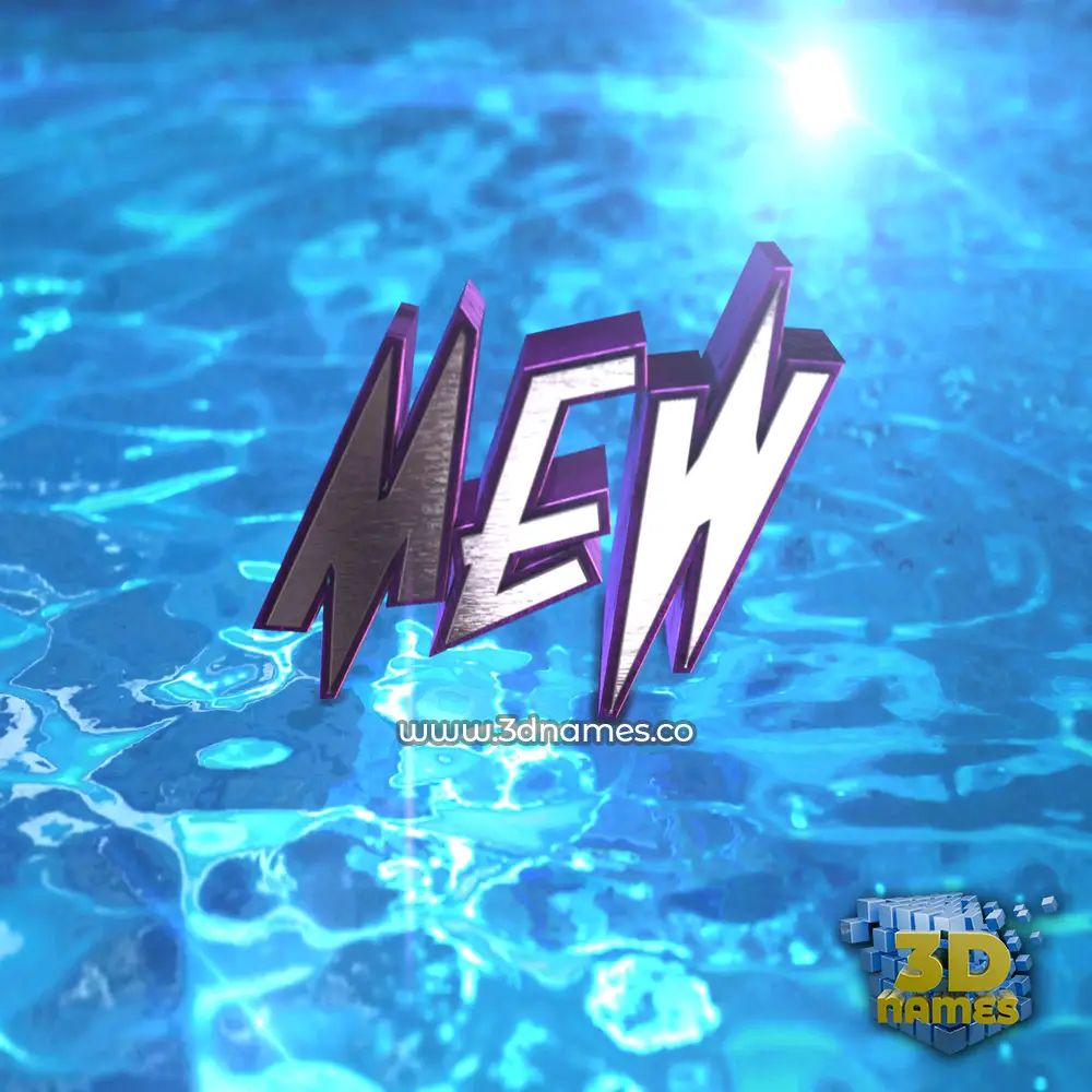 mew in Water 2015 style - 3D name wallpaper