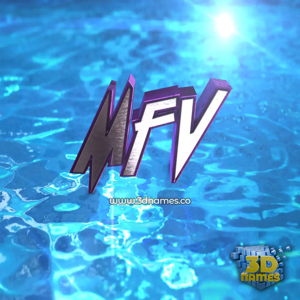 mfv in Water 2015 style - 3D name wallpaper