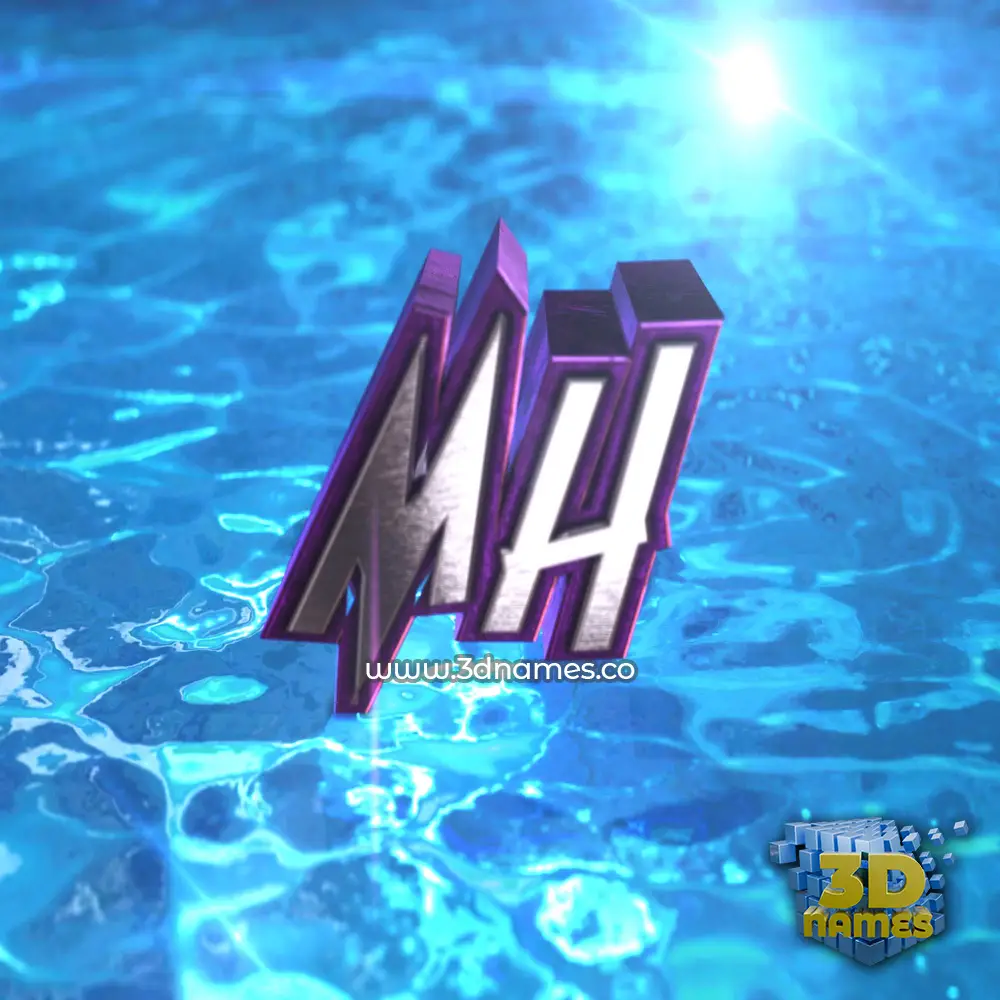 mh in Water 2015 style - 3D name wallpaper