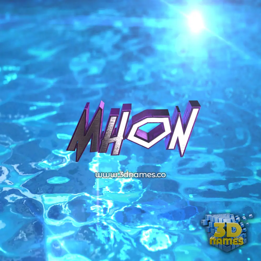mhon in Water 2015 style - 3D name wallpaper