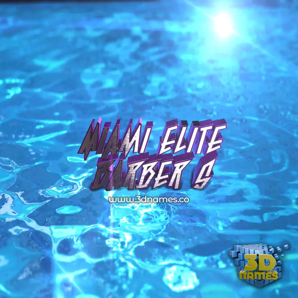 miami elite barber s in Water 2015 style - 3D name wallpaper