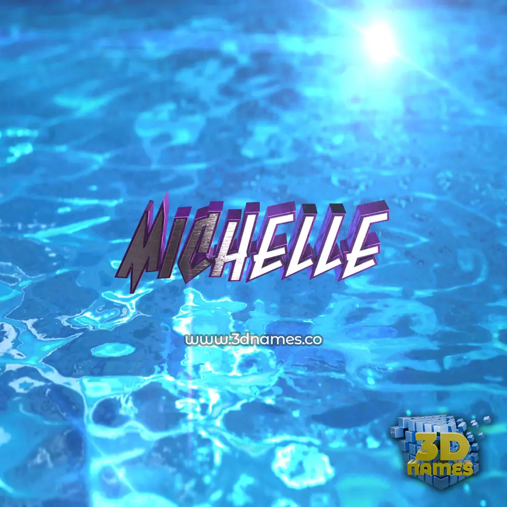 michelle in Water 2015 style - 3D name wallpaper