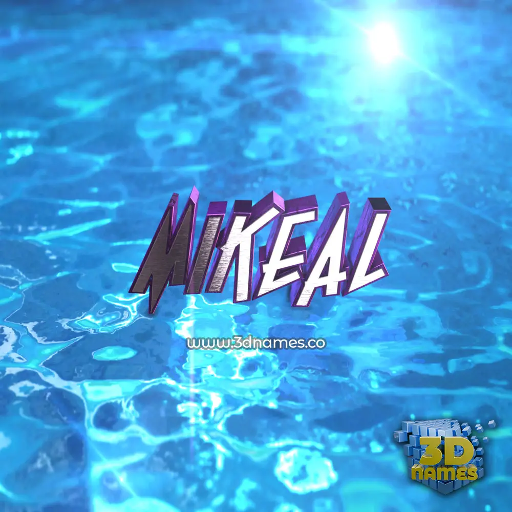 mikeal in Water 2015 style - 3D name wallpaper
