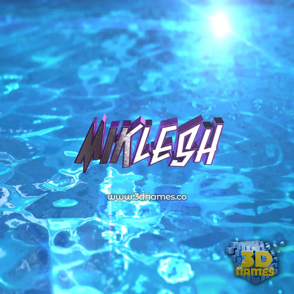 miklesh in Water 2015 style - 3D name wallpaper