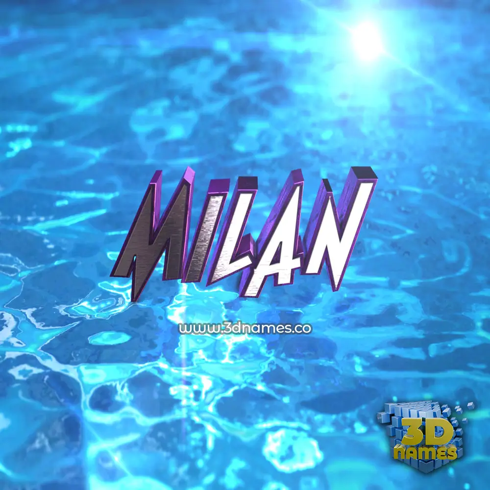 milan in Water 2015 style - 3D name wallpaper