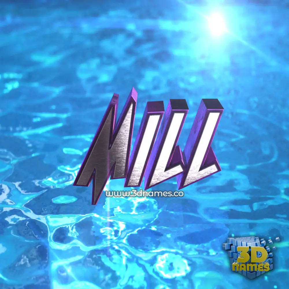 mill in Water 2015 style - 3D name wallpaper
